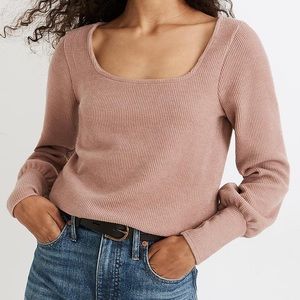 Madewell | Ottoman rib square-neck top